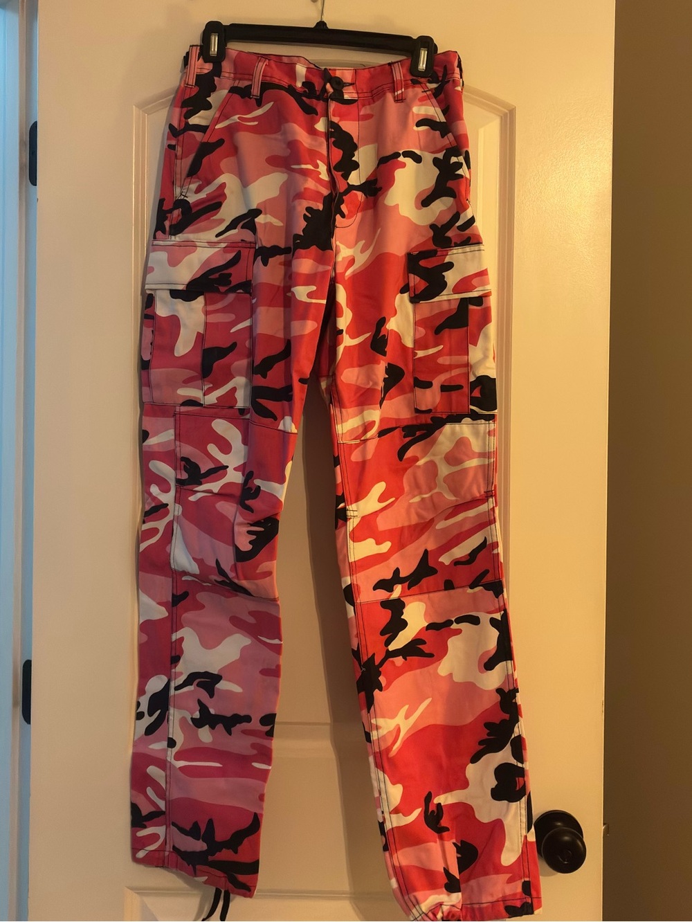 Pink Camo Fatigues Cargo Pants NWOT